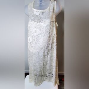 Establish Backless White Lace Dress